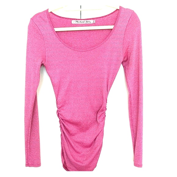 Michael Stars long sleeve pink tee - Picture 1 of 4